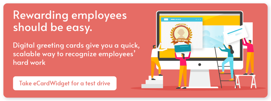 Create and send your work anniversary cards with eCardWidget.