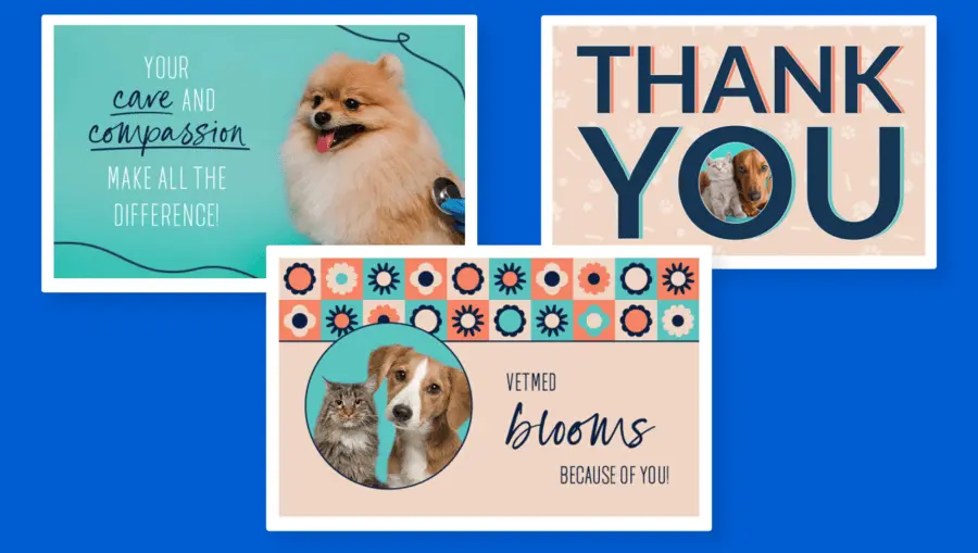 Harbor vet encouraged people to send employee appreciation card messages to their veterinarians.