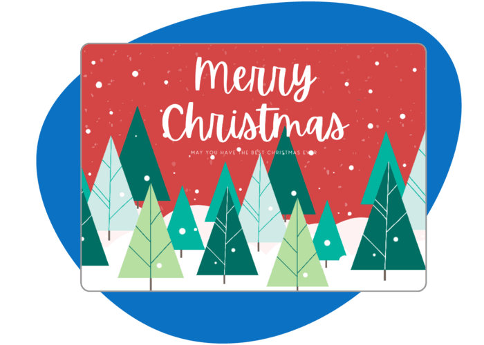 This is an example of a Christmas eCard you can send as thoughtful corporate holiday gifts. 