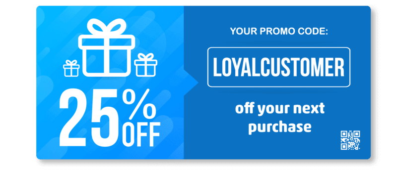 Discount coupons are classic customer appreciation gifts.