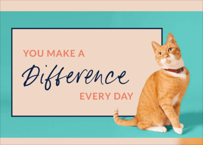 This customer appreciation eCard is an example of letting customers know you made a donation in their honor.
